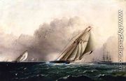N.Y.Y.C. Schooner Yacht Estelle Running Home - James E. Buttersworth