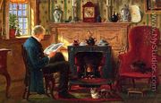 Examining Illustrations by the Fire - Edward Lamson Henry