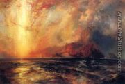 Fiercely the Red Sun Descending, Burned His Way across the Heavens - Thomas Moran
