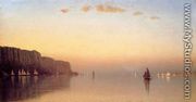 Sunset over the Palisades on the Hudson - Sanford Robinson Gifford