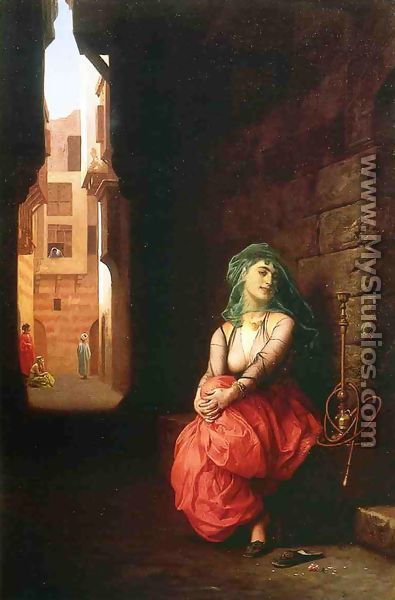 Young Arab Woman with Waterpipe - Jean-Léon Gérôme