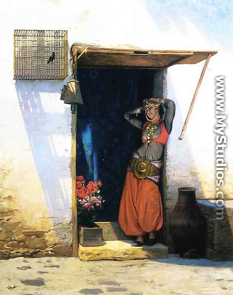 Woman from Cairo at Her Door - Jean-Léon Gérôme