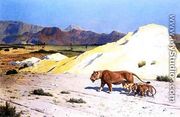 Lioness and Her Cubs - Jean-Léon Gérôme