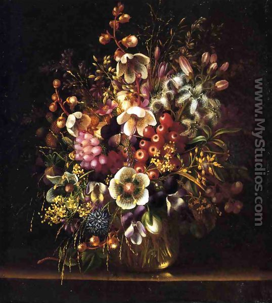 Still Life with Flowers in a Vase - Adelheid Dietrich