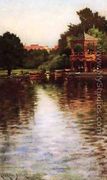The Boathouse in Central Park - James Carroll Beckwith