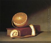 Still Life with Orange and Book - Raphaelle Peale