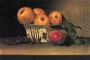 Still Life with Raisins, Yellow and Red Apples in Porcelain Basket - Raphaelle Peale