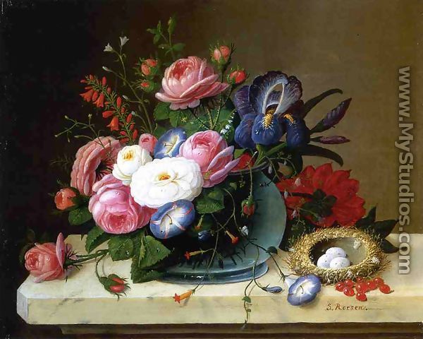 Still Life with Flowers III - Severin Roesen