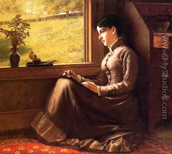 Woman Seated at Window - John George Brown