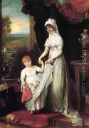 Mrs Thomas Keyes and Her Daughter - Benjamin West