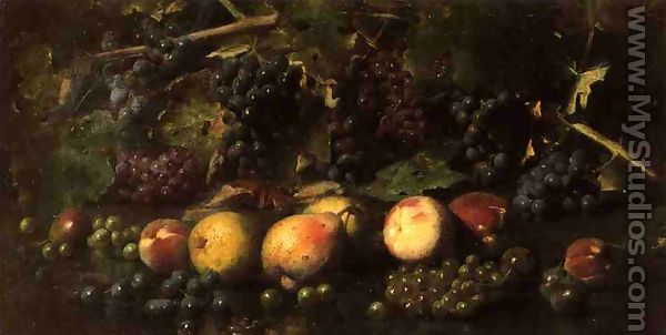 Still Life with Grapes and Pears - Joseph Decker