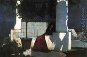 Woman Sitting in the Moonlight - Charles Caryl Coleman