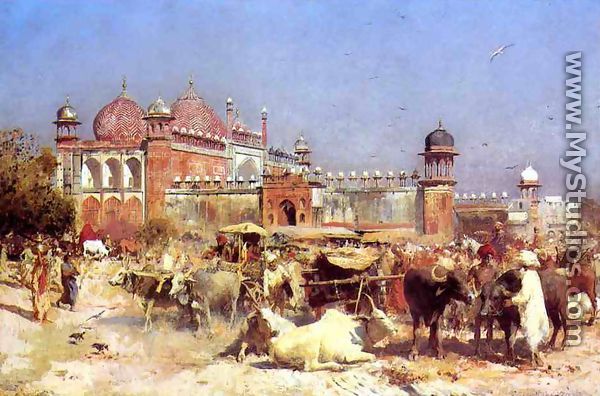 Market Place at Agra - Edwin Lord Weeks