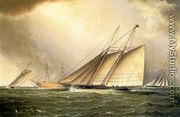 Yachts Rounding the Nore Light Ship in the English Channel - James E. Buttersworth