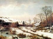 Winter Scene near Medford, Massachusetts - Joseph Morviller