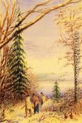 Indians Walking Along a Winter Path - Juan Buckingham Wandesforde