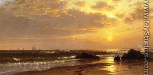 Seascape with Sunset - Alfred Thompson Bricher