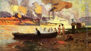 Steamboat on the Ohio - Thomas Anshutz