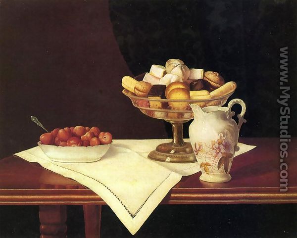 Still Life with Sweets and Strawberries - George Cope