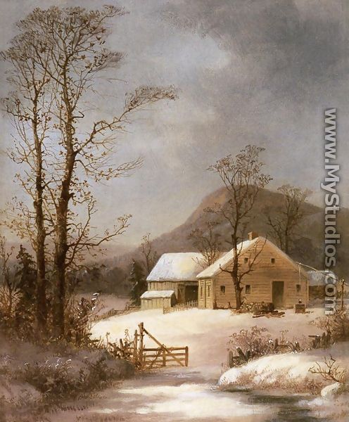 Winter Farmyard - George Henry Durrie