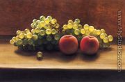 Peaches and Grapes on a Tabletop - George Henry Hall