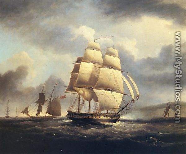 Frigate on the Thames - James E. Buttersworth