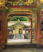 In the Third Gate, Looking Toward the Fourth of the Temple, Iyemitsu, Nikko, Aug., 1886 - John La Farge