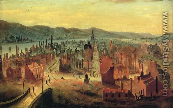 Pittsburgh after the Fire, 1845, from Boyd