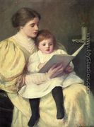 Mother and Child Reading - Frederick Warren  Freer