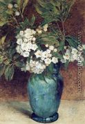 Laurel Blossoms in a Blue Vase - Thomas Worthington Whittredge