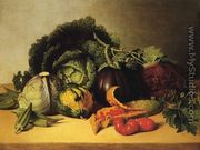 Still Life: Balsam Apples and Vegetables - James Peale