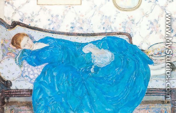 The Blue Gown - Frederick Carl Frieseke
