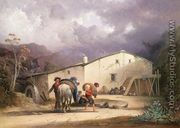 Old Mill, Miller and Horse - Joshua Shaw