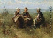 Three Women Knitting by the Sea - Jozef Israels