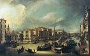 Grand Canal: Looking Northeast from near the Palazzo Corner Spinelli to the Rialto Bridge - (Giovanni Antonio Canal) Canaletto