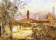 View of the Duomo fro the Mozzi Garden, Florence - Henry Roderick  Newman