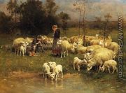 Guarding the Flock - Charles Émile Jacque