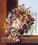 Flowers in a Glass Bowl - Adelheid Dietrich