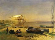 Fishing Station, Watch Hill - Albert Bierstadt