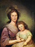 Mrs. Thomas Leiper and Her Daughter, Helen Hamilton Leiper - Charles Willson Peale