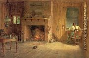 The Club House Sitting Room at Balsam Lake, Catskills - Thomas Worthington Whittredge