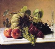 Still Life with Melons, Grapes - George Hetzel