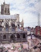 The Church of Saint-Jacues, Dieppe, Rainy Weather - Camille Pissarro