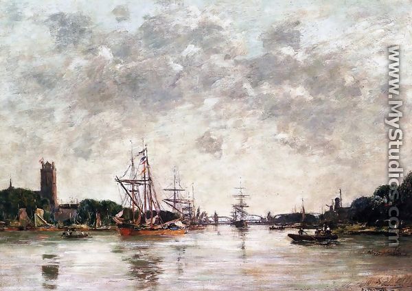 Dordrecht, Le Meuse, View of Swandrecht - Eugène Boudin