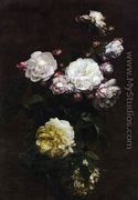 White Roses II - Ignace Henri Jean Fantin-Latour