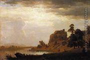 On the Sweetwater near the Devil's Gate - Albert Bierstadt
