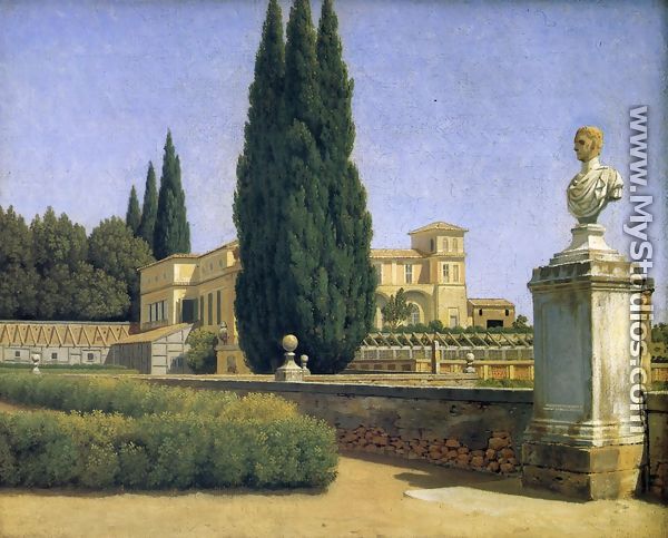 In the Gardens of the Villa Albani - Christoffer Wilhelm Eckersberg