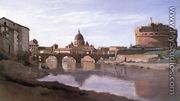 View of St. Peter's and the Castel Sant'Angelo - Jean-Baptiste-Camille Corot