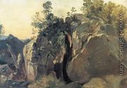 Cliffs at Olevano - Friedrich Nerly