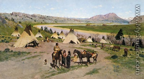 In the Foothills of the Rockies - Henry Farny